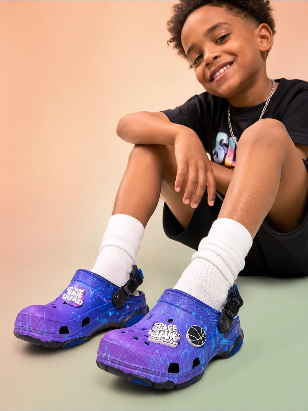 Crocs x Space Jam A New Legacy All-Terrain Clogs Kids C7 Purple Blue